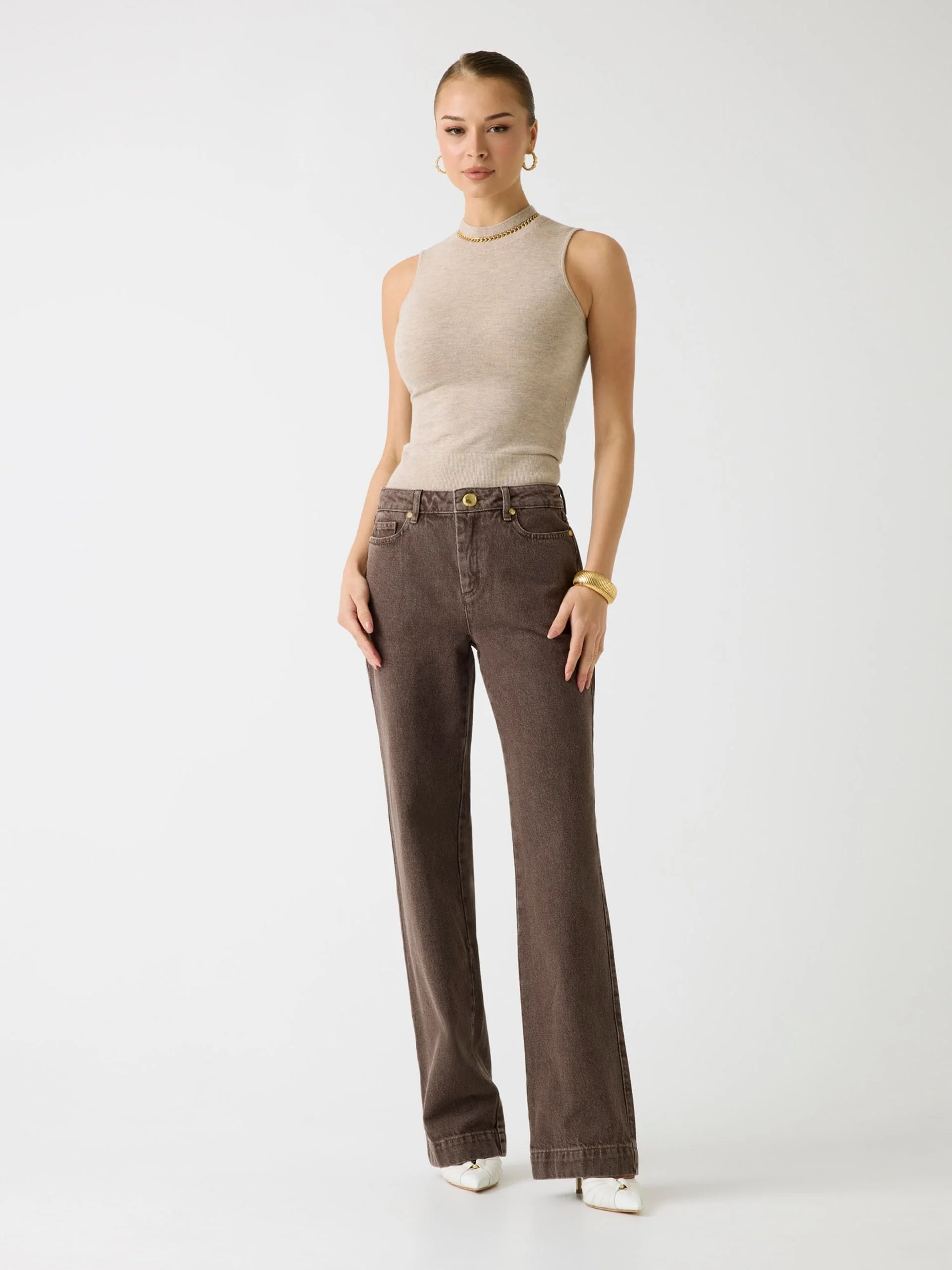 GUESS MARCIANO Áo Len Nữ-Abel Cn Sl Top Chain