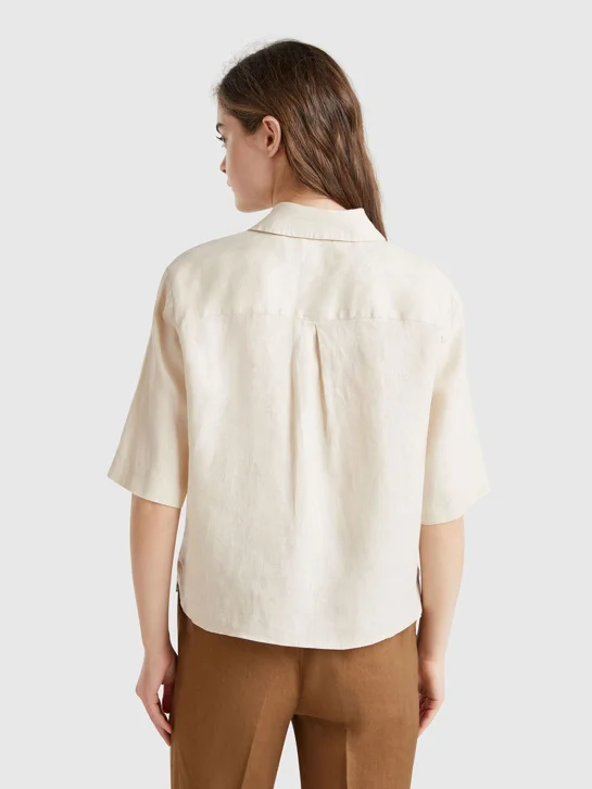 UNITED COLORS OF BENETTON Áo Sơ Mi Ngắn Tay Nữ