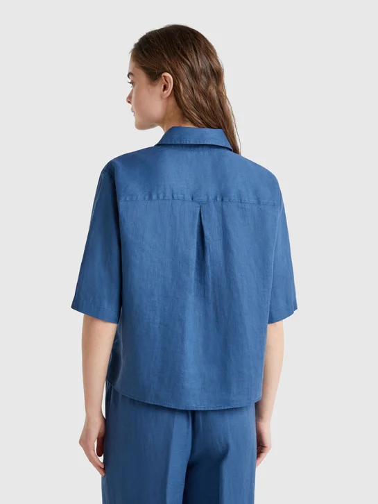 UNITED COLORS OF BENETTON Áo Sơ Mi Ngắn Tay Nữ