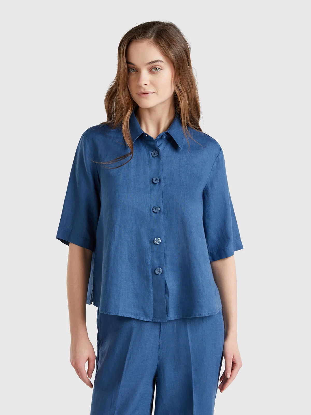 UNITED COLORS OF BENETTON Áo Sơ Mi Ngắn Tay Nữ