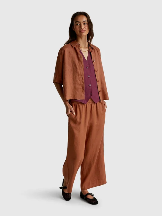 UNITED COLORS OF BENETTON Áo Sơ Mi Ngắn Tay Nữ Women Shirt