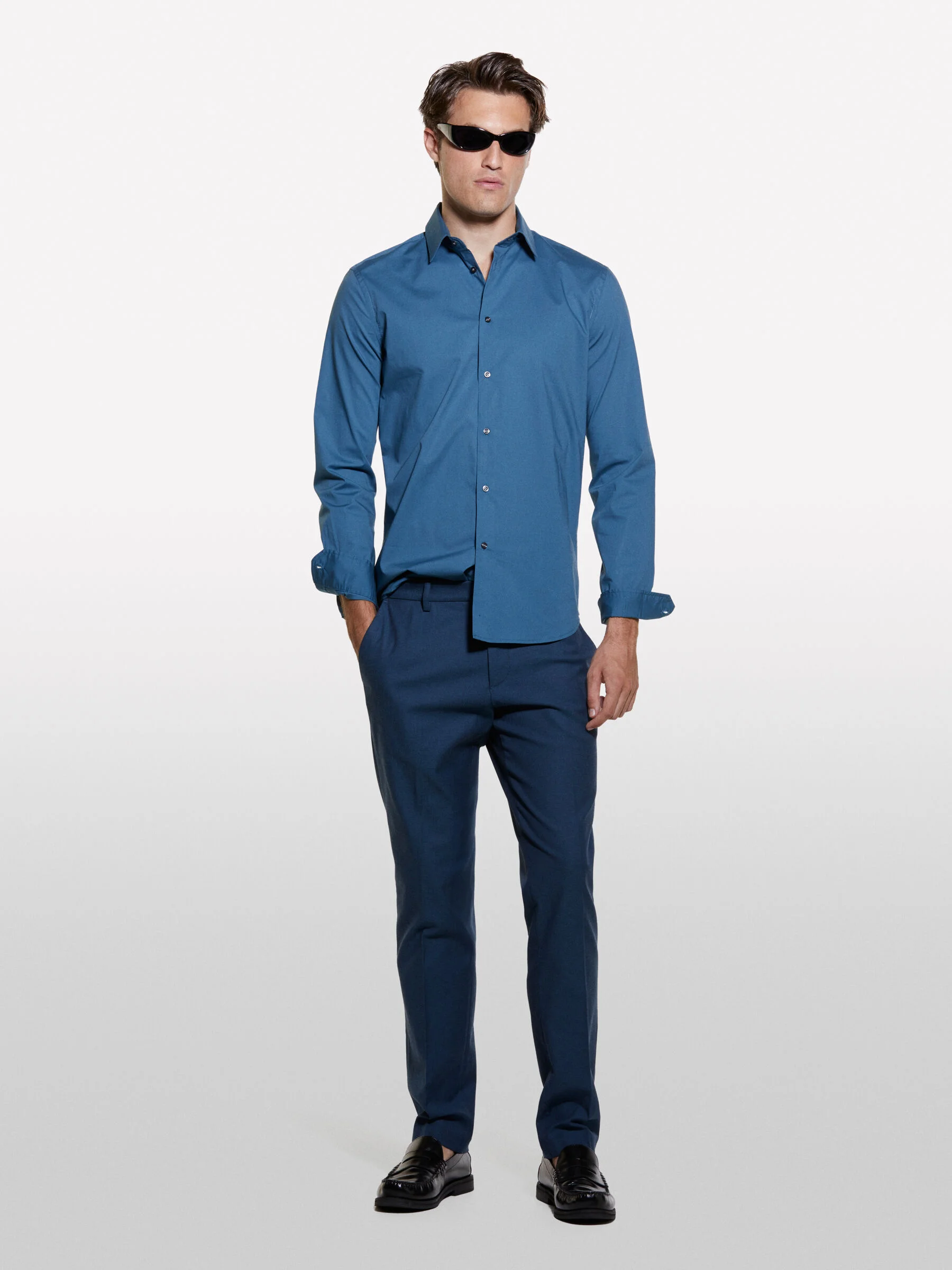SISLEY Áo Sơ Mi Dài Tay Nam Men Shirt