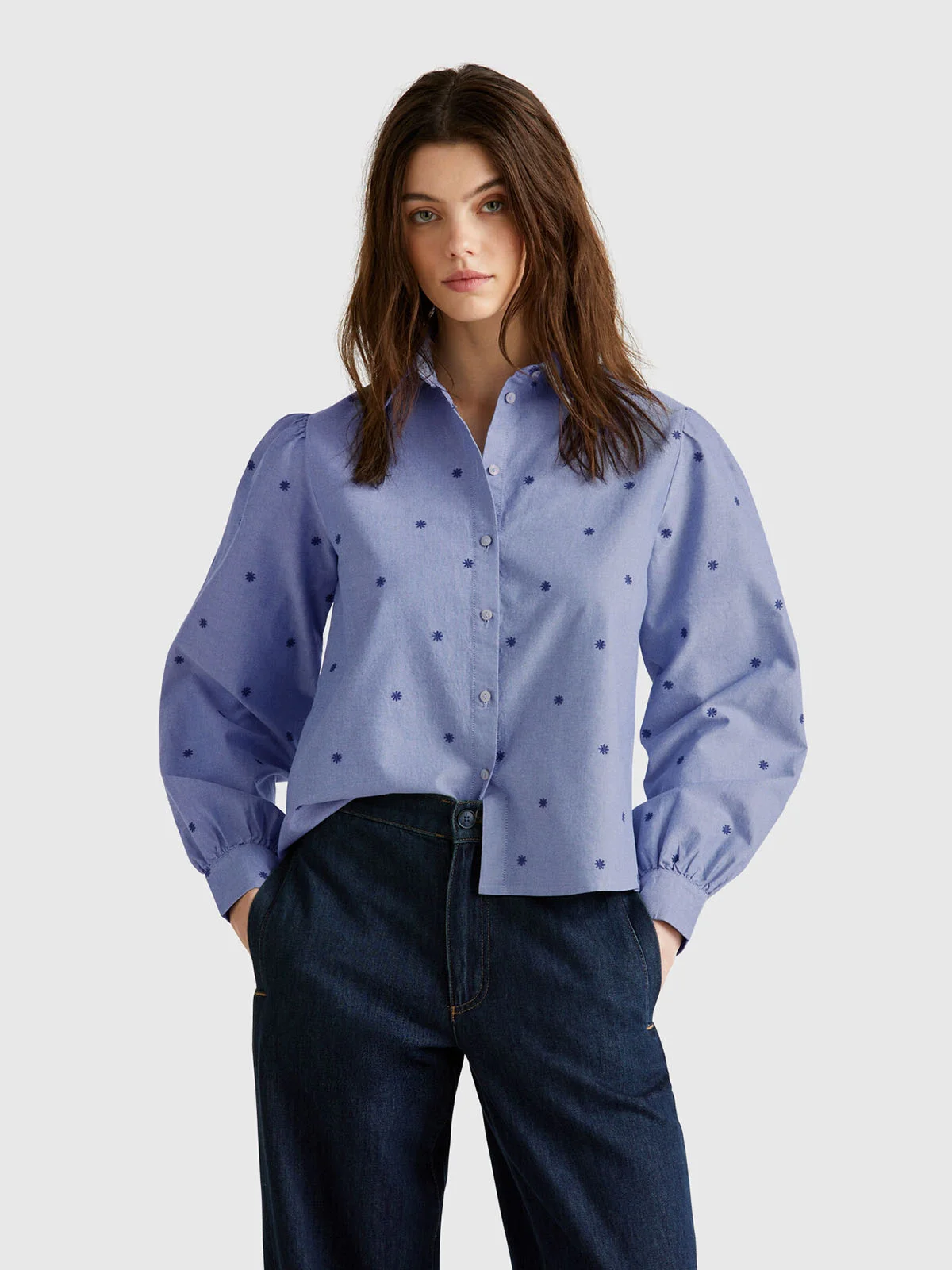 UNITED COLORS OF BENETTON Áo Sơ Mi Dài Tay Nữ
