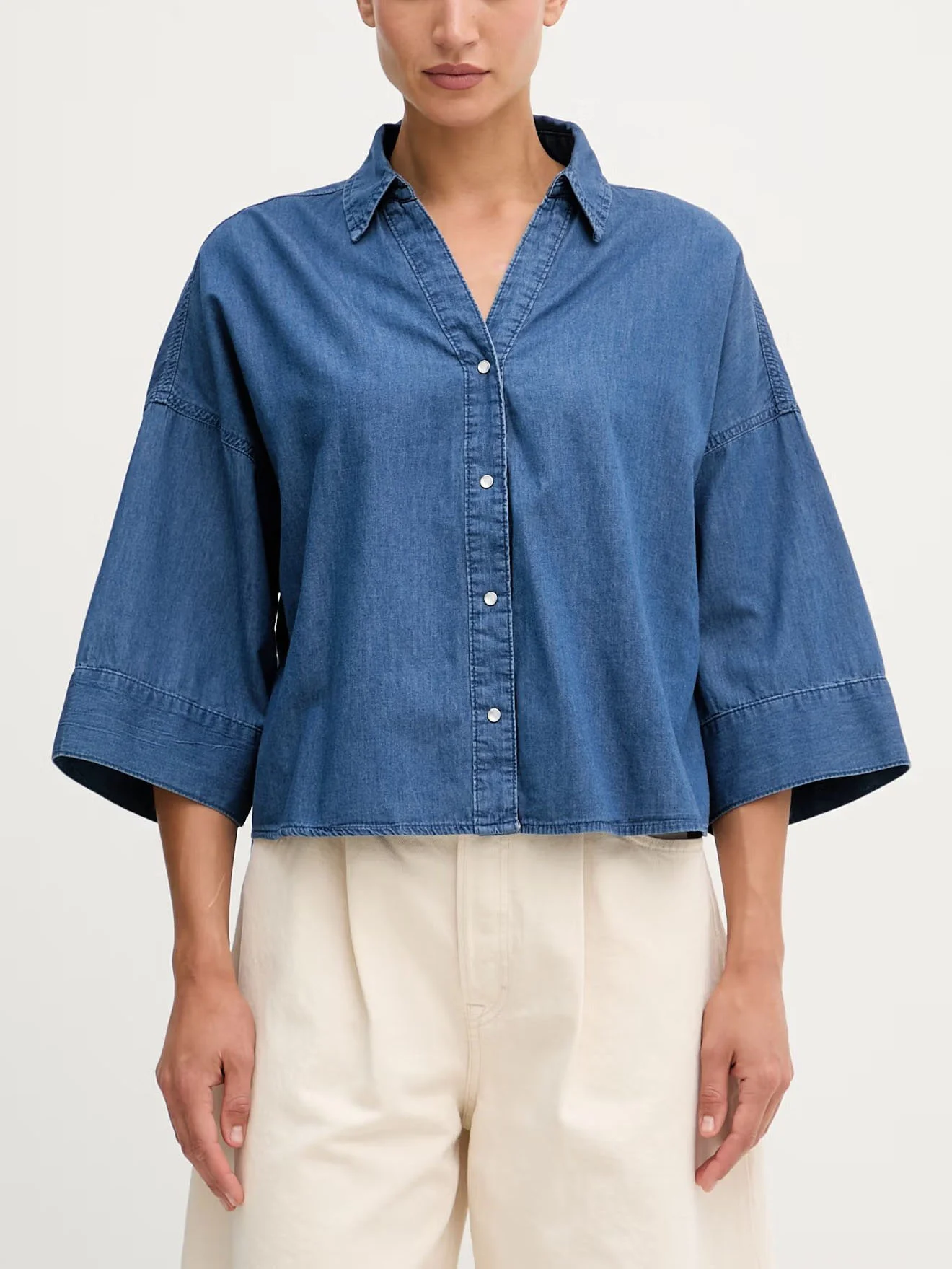 UNITED COLORS OF BENETTON Áo Sơ Mi Ngắn Tay Nữ Women Shirt