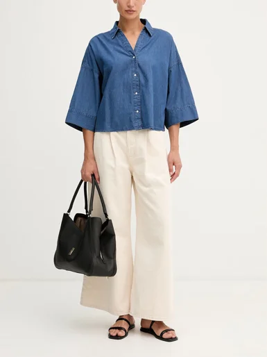 UNITED COLORS OF BENETTON Áo Sơ Mi Ngắn Tay Nữ Women Shirt