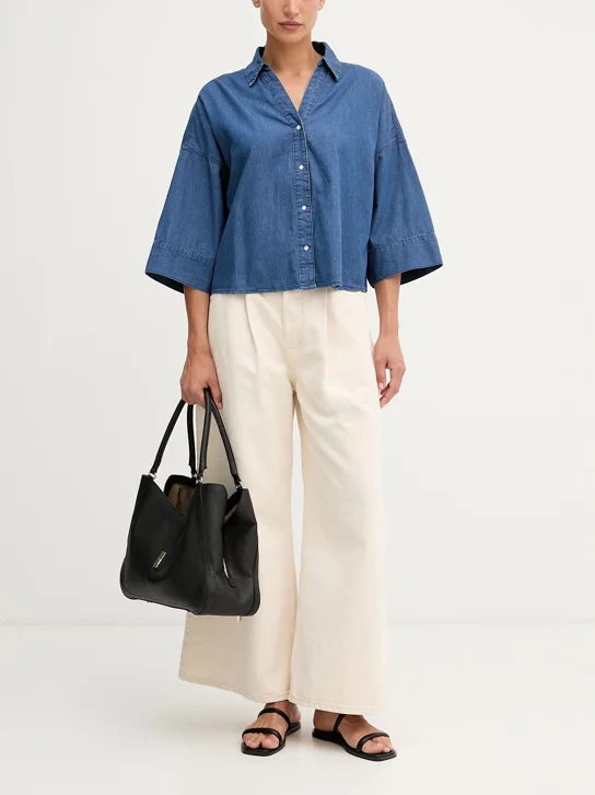 UNITED COLORS OF BENETTON Áo Sơ Mi Ngắn Tay Nữ Women Shirt