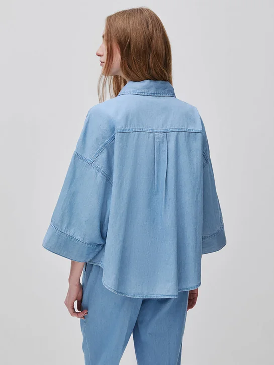 UNITED COLORS OF BENETTON Áo Sơ Mi Ngắn Tay Nữ Women Shirt