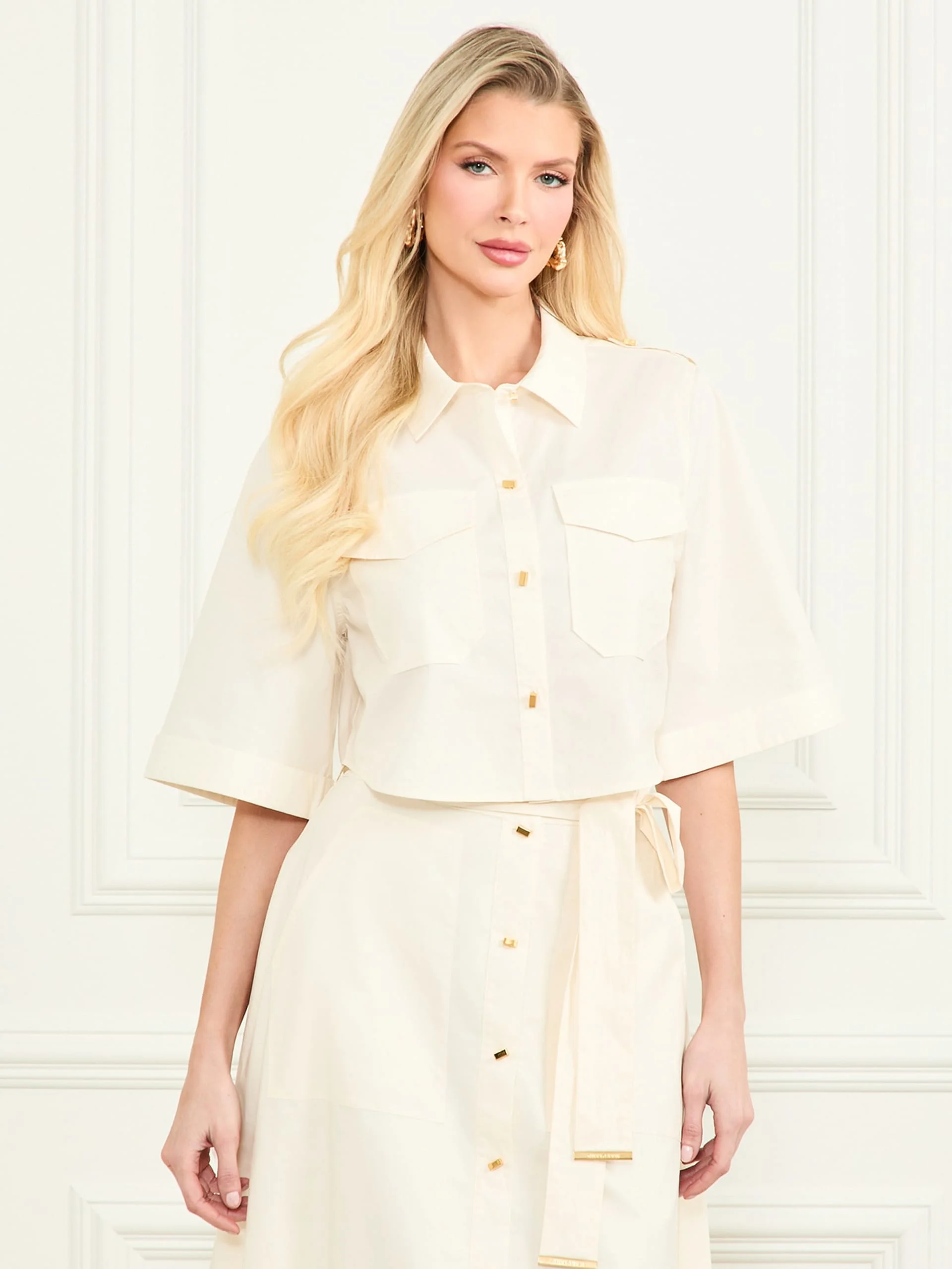 GUESS MARCIANO Áo Kiểu Nữ - Pat Cropped Shirt