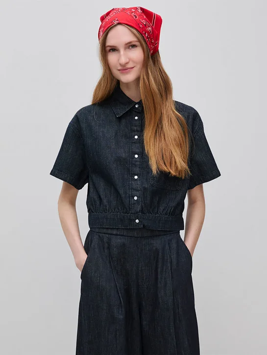 UNITED COLORS OF BENETTON Áo Sơ Mi Ngắn Tay Nữ Women Shirt