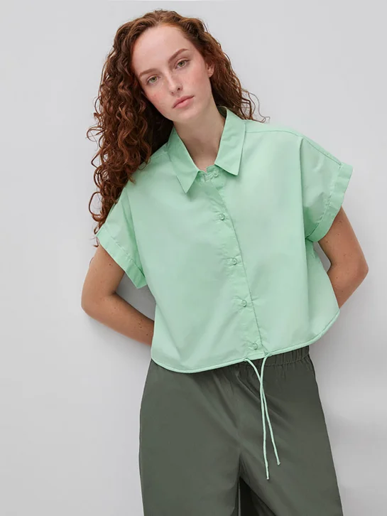 UNITED COLORS OF BENETTON Áo Sơ Mi Ngắn Tay Nữ Women Shirt