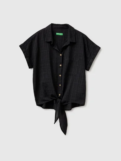 UNITED COLORS OF BENETTON Áo Sơ Mi Ngắn Tay Nữ