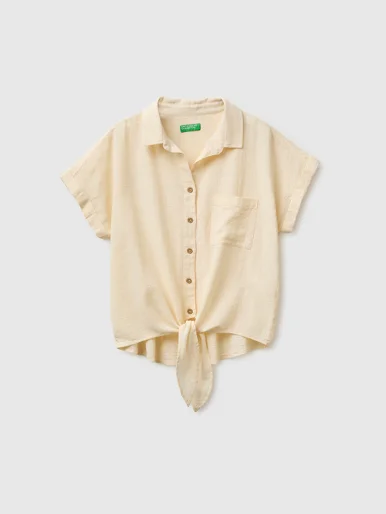 UNITED COLORS OF BENETTON Áo Sơ Mi Ngắn Tay Nữ