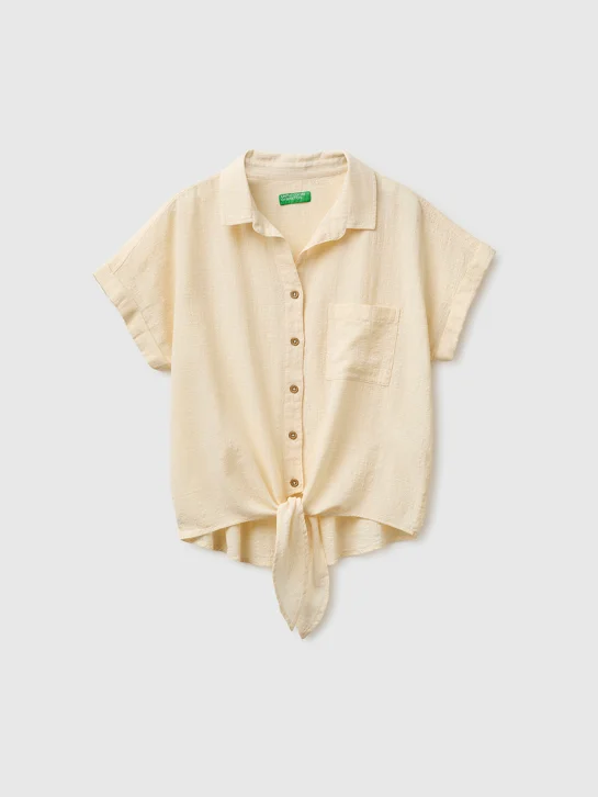 UNITED COLORS OF BENETTON Áo Sơ Mi Ngắn Tay Nữ
