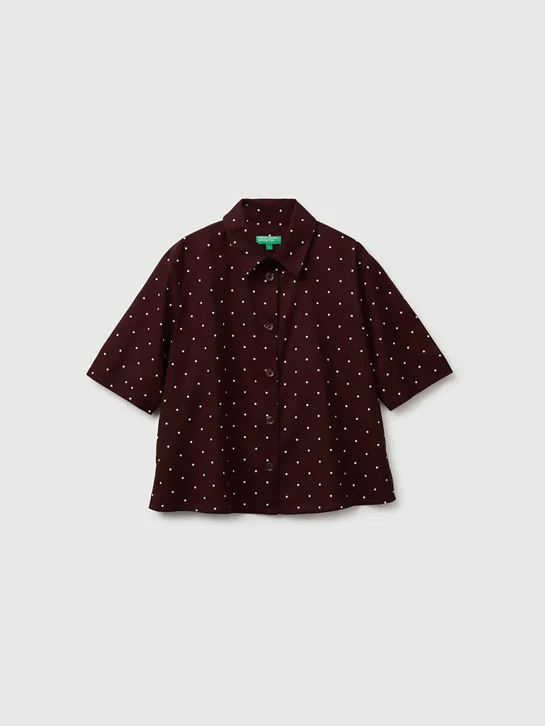 UNITED COLORS OF BENETTON Áo Sơ Mi Ngắn Tay Nữ