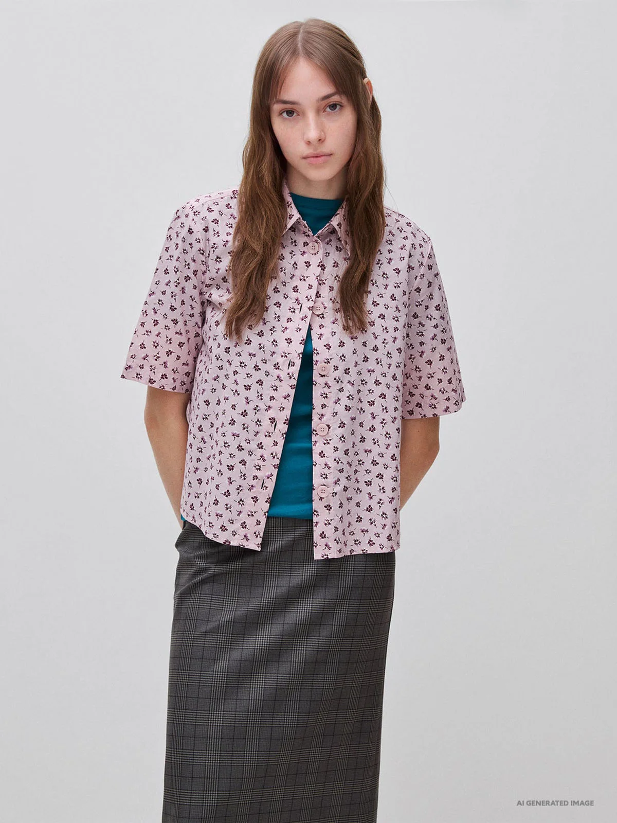 UNITED COLORS OF BENETTON Áo Sơ Mi Ngắn Tay Nữ