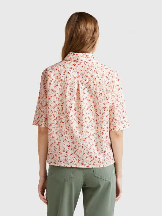 UNITED COLORS OF BENETTON Áo Sơ Mi Ngắn Tay Nữ