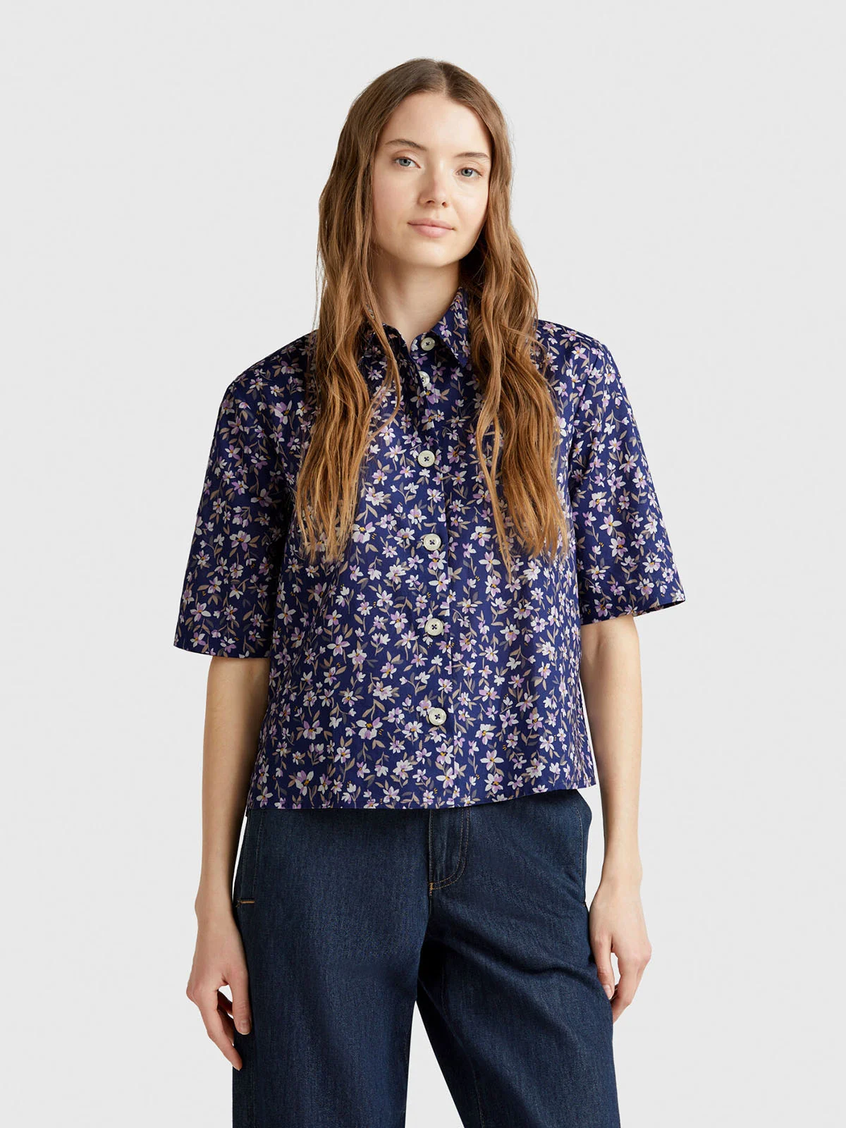 UNITED COLORS OF BENETTON Áo Sơ Mi Ngắn Tay Nữ