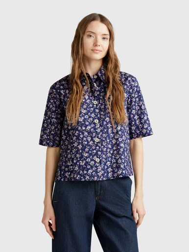 UNITED COLORS OF BENETTON Áo Sơ Mi Ngắn Tay Nữ