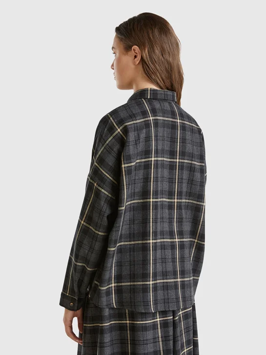 UNITED COLORS OF BENETTON Áo Sơ Mi Dài Tay Nữ Women Shirt