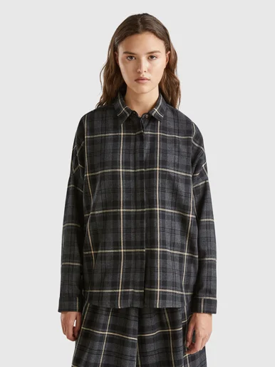 UNITED COLORS OF BENETTON Áo Sơ Mi Dài Tay Nữ Women Shirt