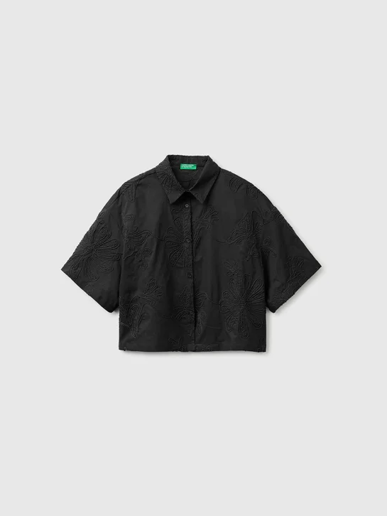 UNITED COLORS OF BENETTON Áo Sơ Mi Ngắn Tay Nữ