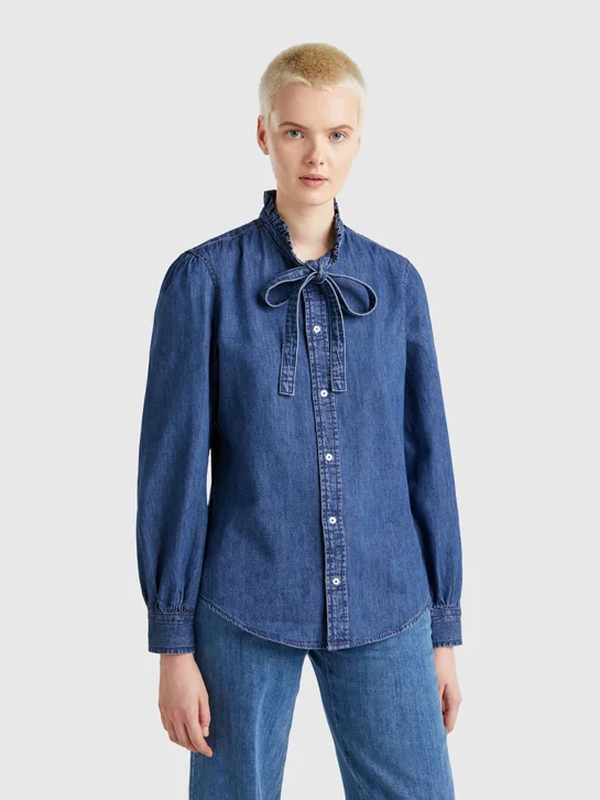 UNITED COLORS OF BENETTON Áo Sơ Mi Dài Tay Nữ Women Shirt