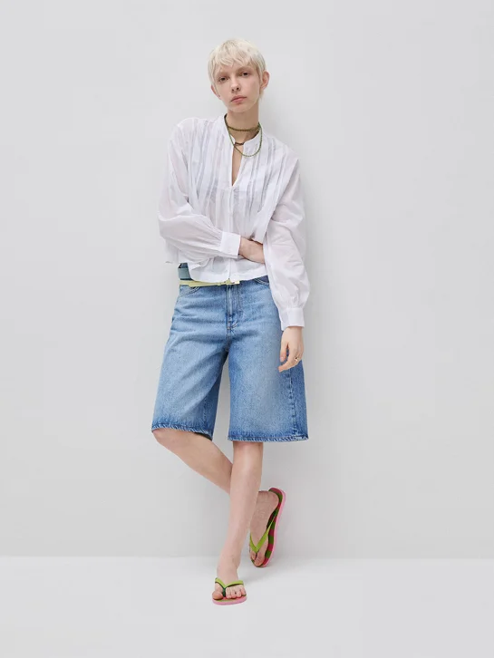 UNITED COLORS OF BENETTON Áo Sơ Mi Ngắn Tay Nữ