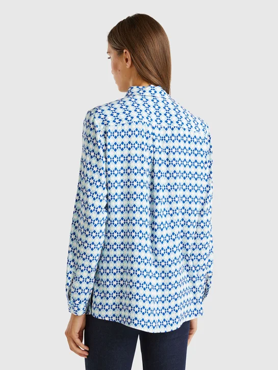 UNITED COLORS OF BENETTON Áo Sơ Mi Dài Tay Nữ Women Shirt