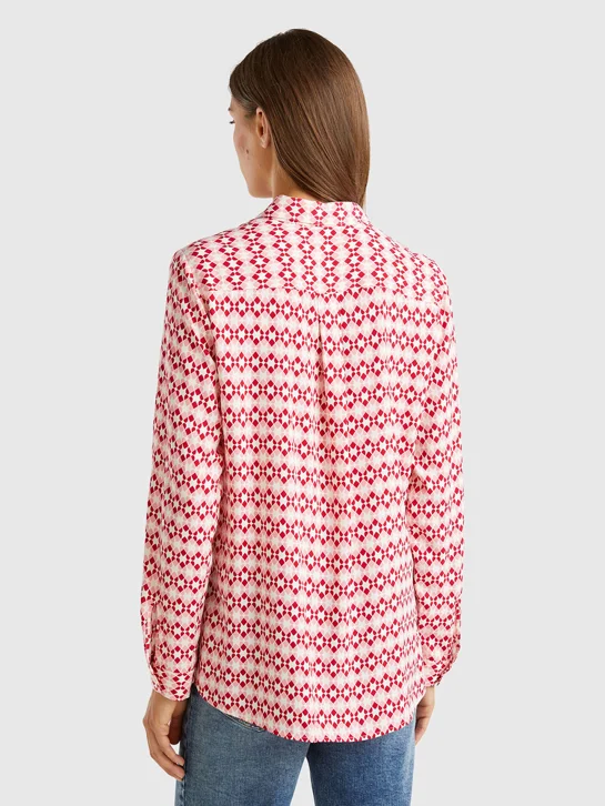 UNITED COLORS OF BENETTON Áo Sơ Mi Dài Tay Nữ Women Shirt