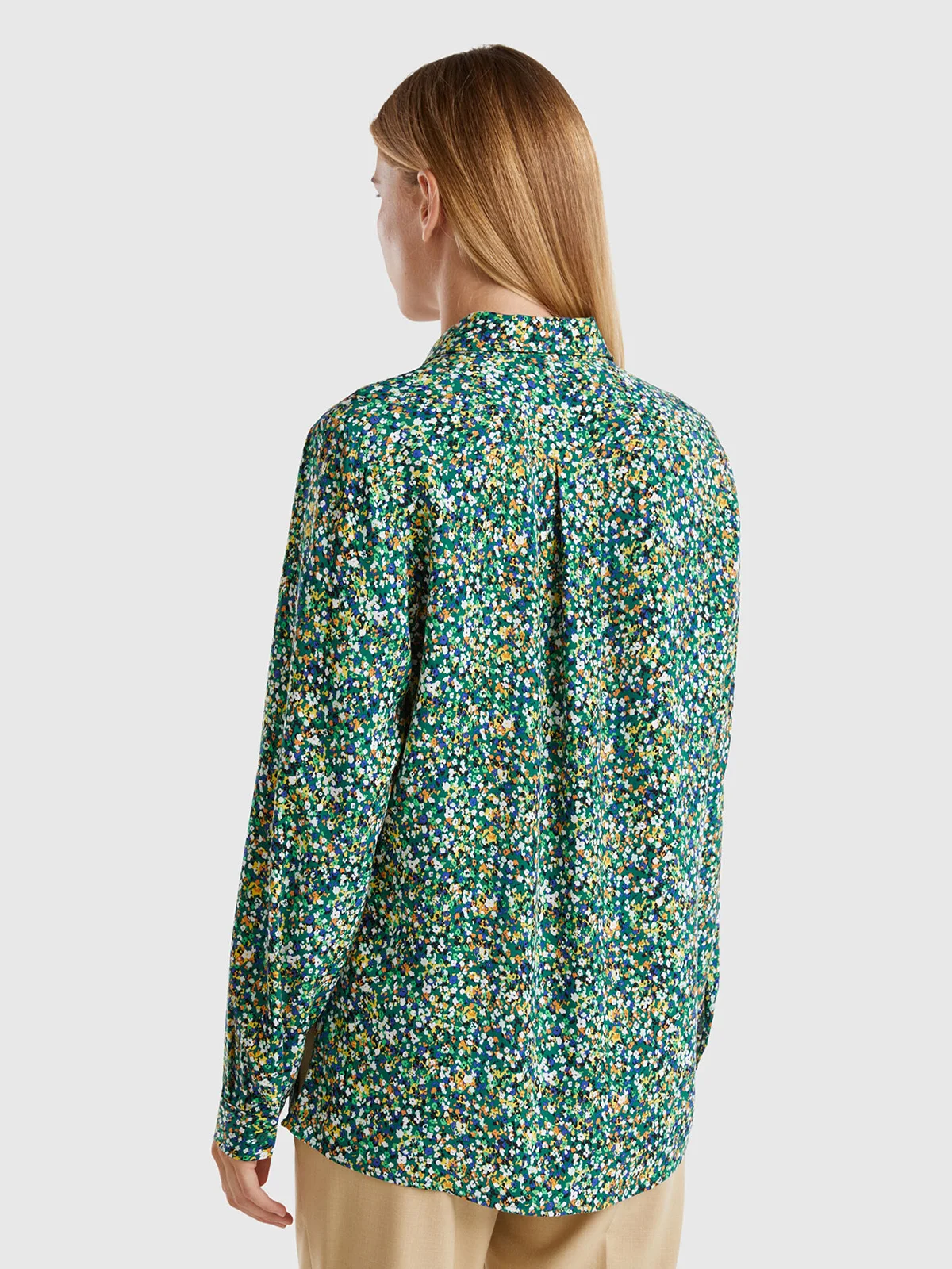 UNITED COLORS OF BENETTON Áo Sơ Mi Dài Tay Nữ Women Shirt