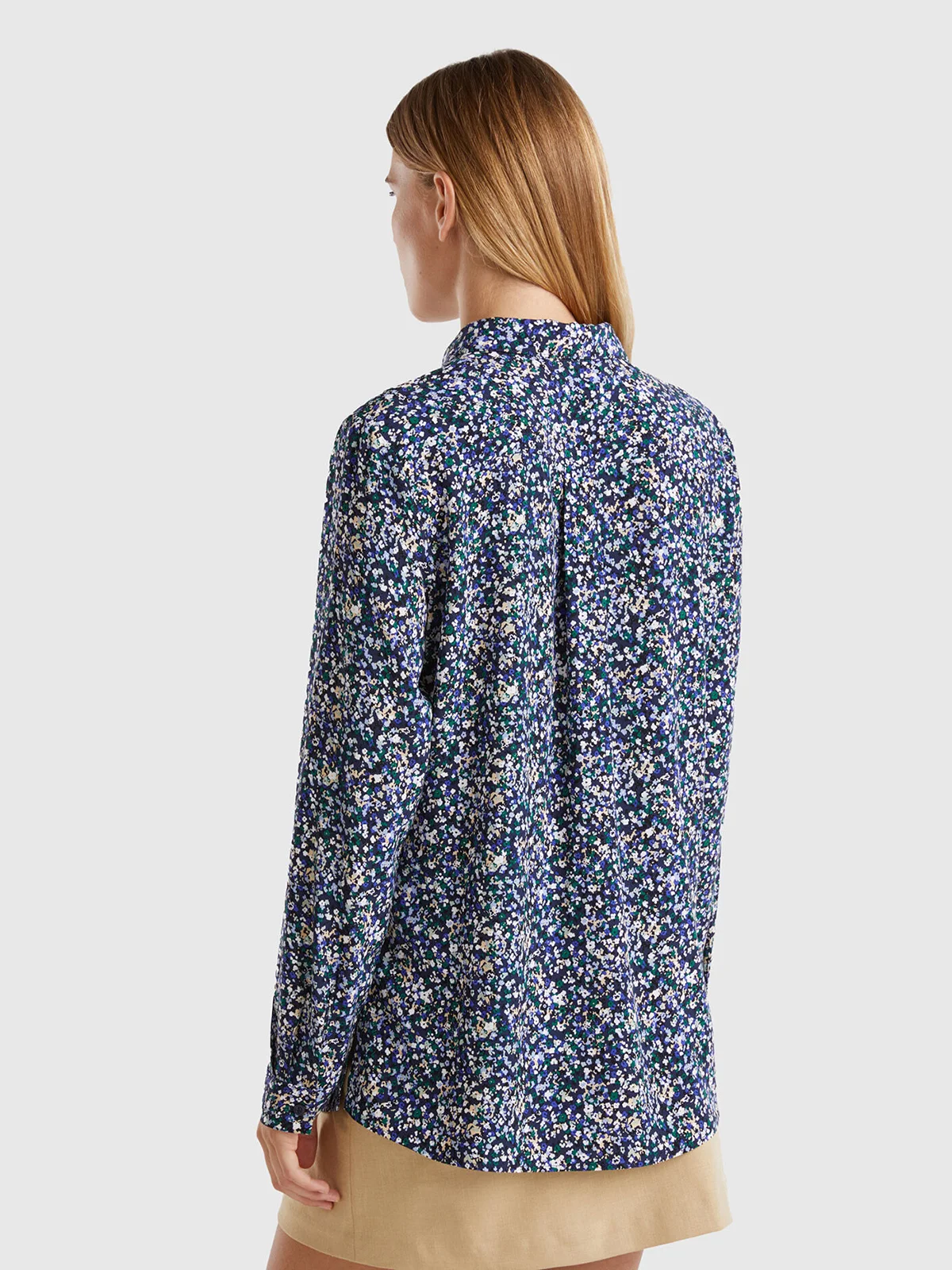 UNITED COLORS OF BENETTON Áo Sơ Mi Dài Tay Nữ Women Shirt