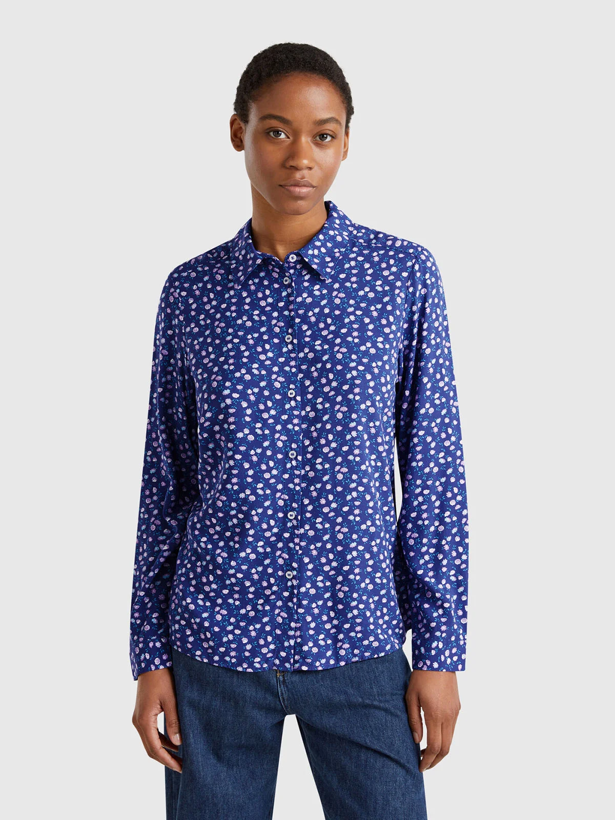 UNITED COLORS OF BENETTON Áo Sơ Mi Dài Tay Nữ