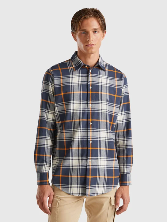 UNITED COLORS OF BENETTON Áo Sơ Mi Dài Tay Nam Men Shirt