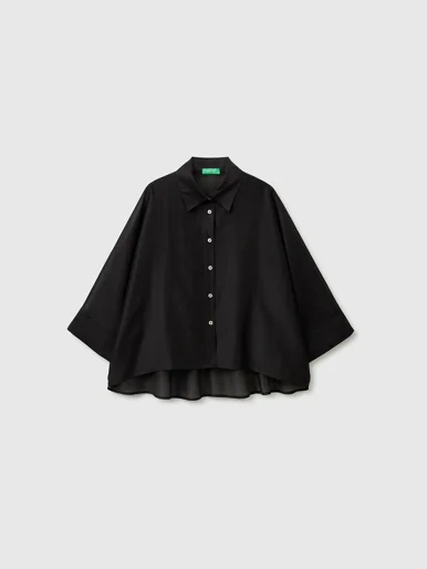 UNITED COLORS OF BENETTON Áo Sơ Mi Ngắn Tay Nữ