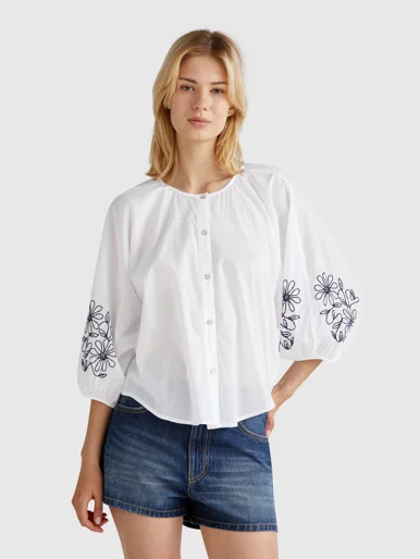 UNITED COLORS OF BENETTON Áo Sơ Mi Dài Tay Nữ