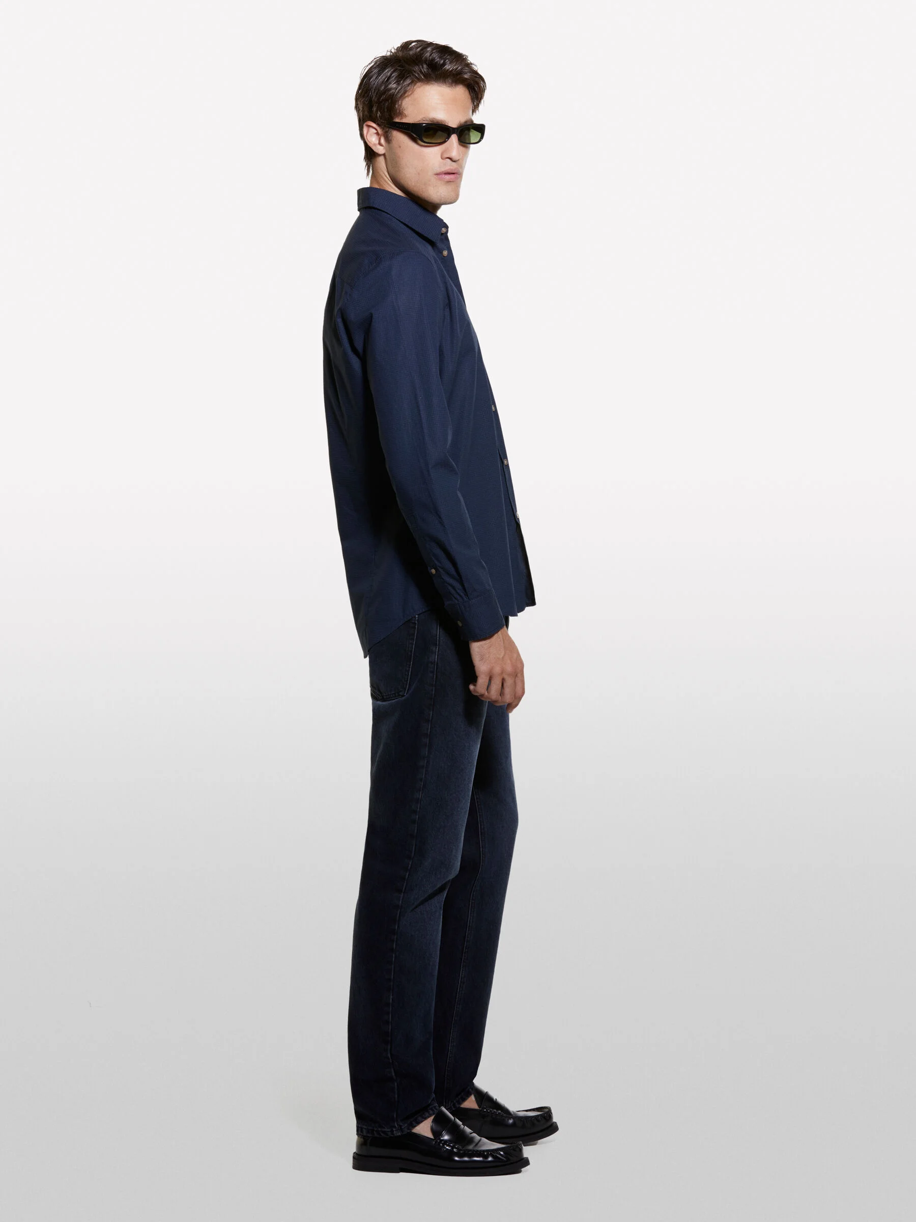 SISLEY Áo Sơ Mi Dài Tay Nam Men Shirt