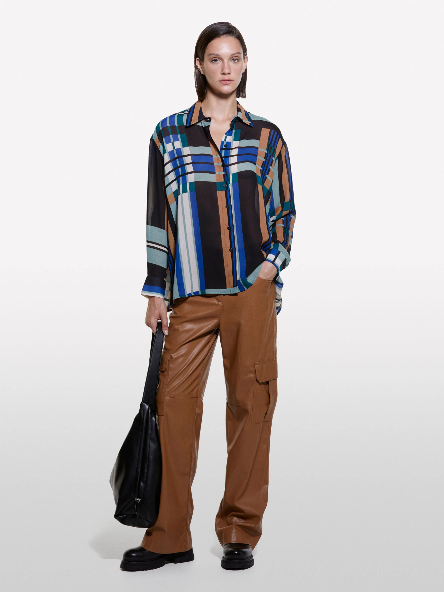 SISLEY Áo Sơ Mi Dài Tay Nữ Women Shirt