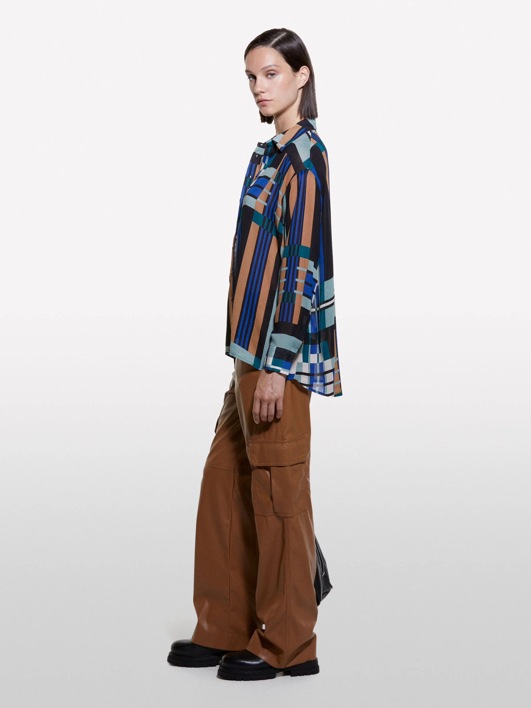 SISLEY Áo Sơ Mi Dài Tay Nữ Women Shirt