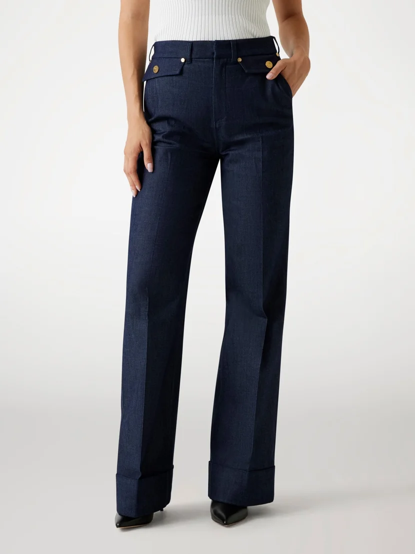 GUESS MARCIANO Quần Jeans Nữ - Flap Pocket Flare 70S Pant