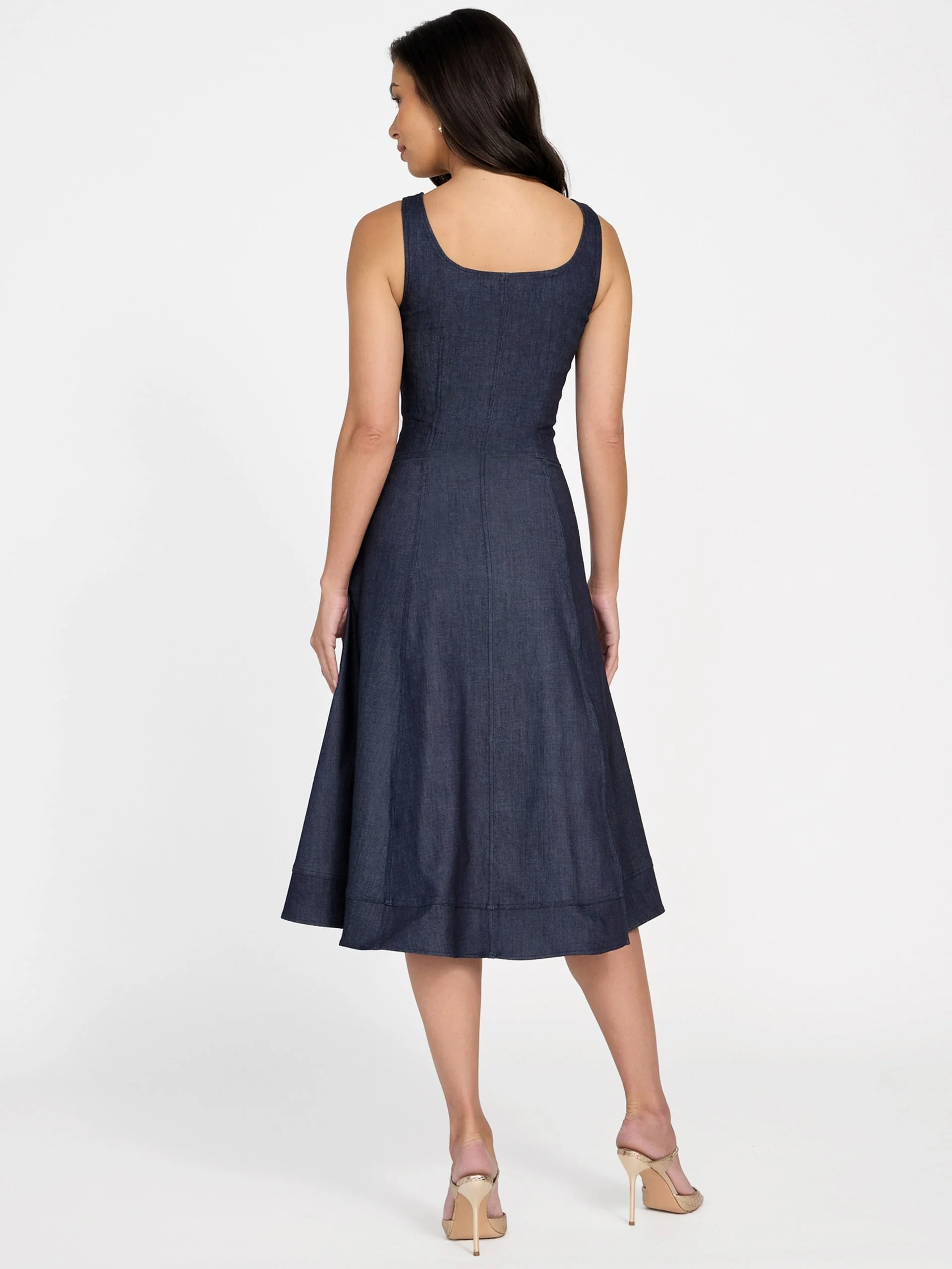 GUESS MARCIANO Đầm Jeans Nữ - Zipped Maxi Dress