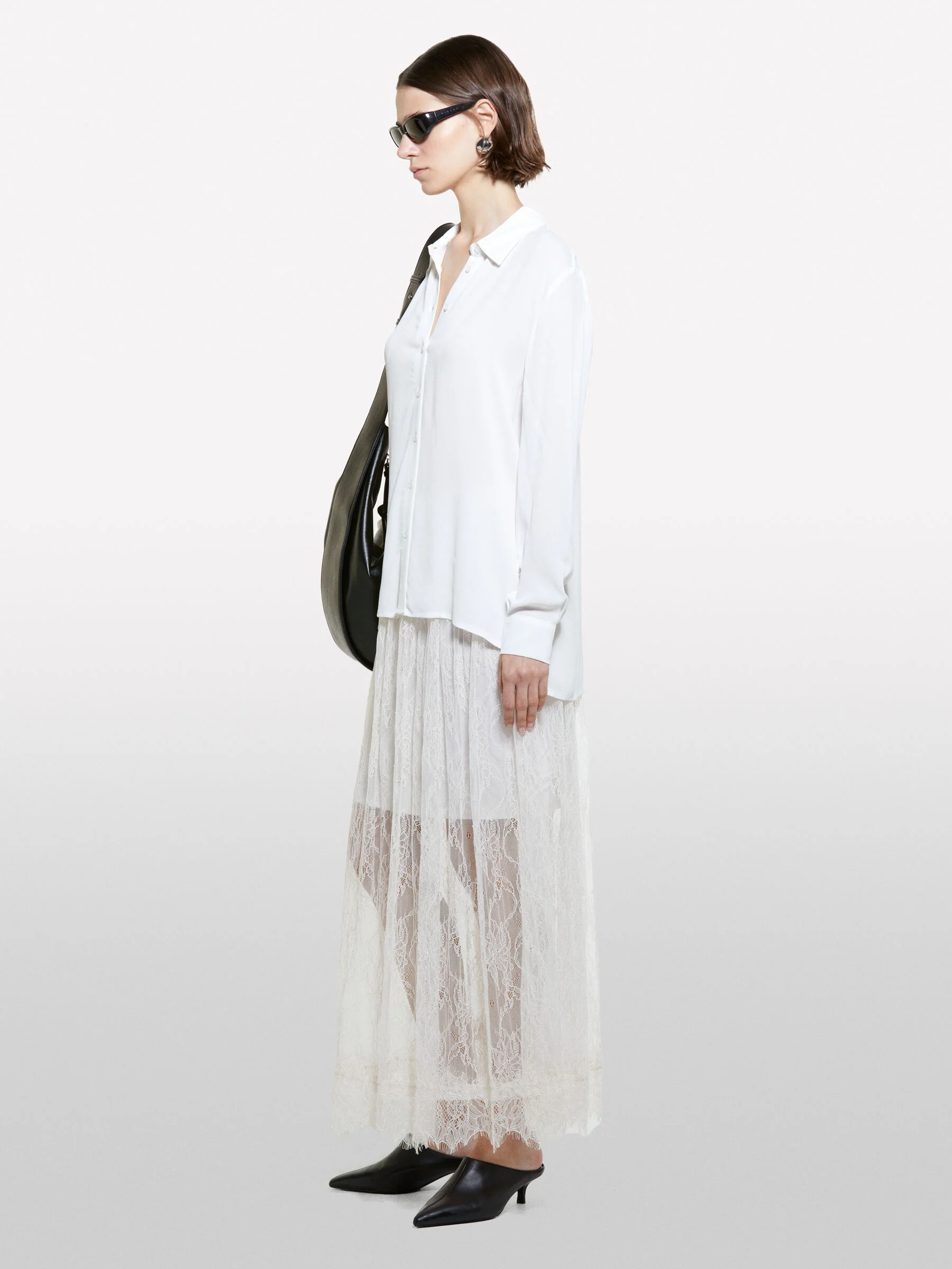 SISLEY Áo Sơ Mi Dài Tay Nữ Women Shirt