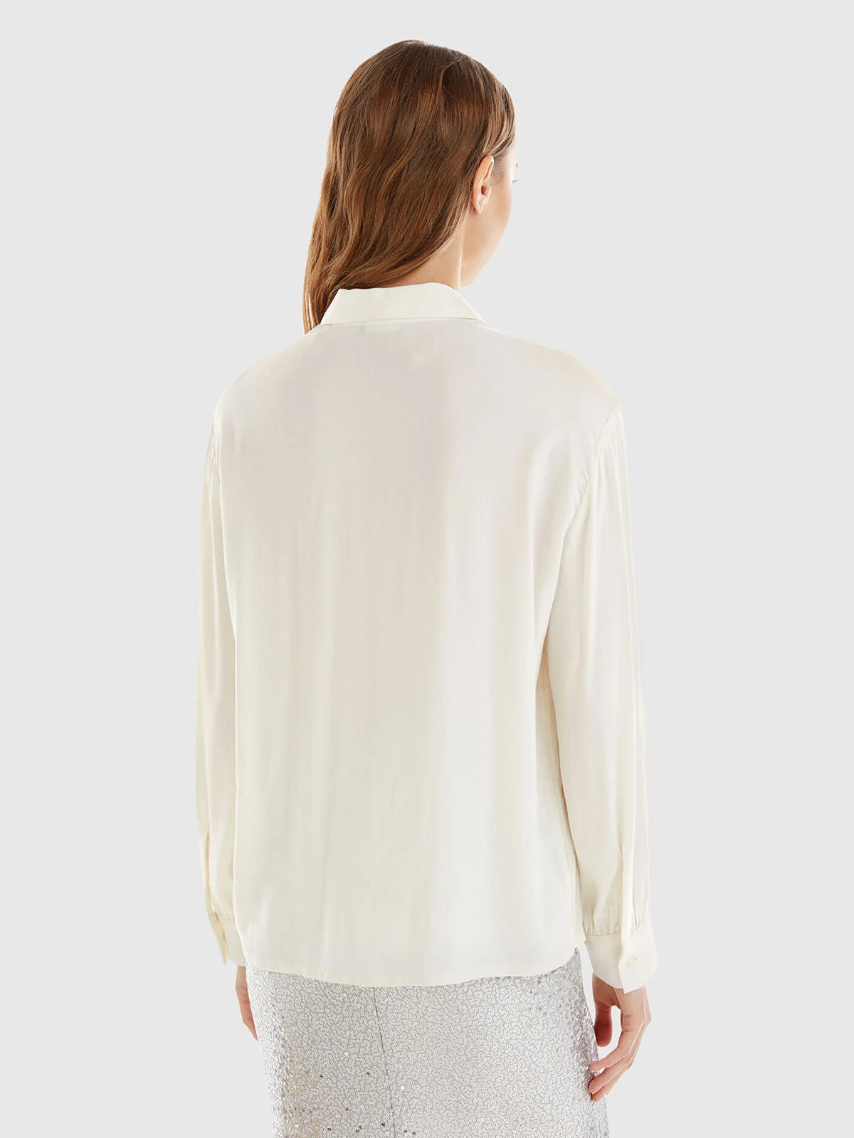UNITED COLORS OF BENETTON Áo Sơ Mi Dài Tay Nữ Women Shirt
