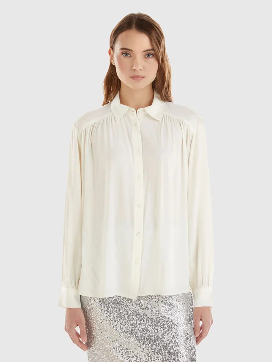 UNITED COLORS OF BENETTON Áo Sơ Mi Dài Tay Nữ Women Shirt