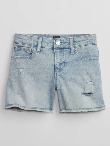 GAP Quần Short Jeans Bé Gái - Denim