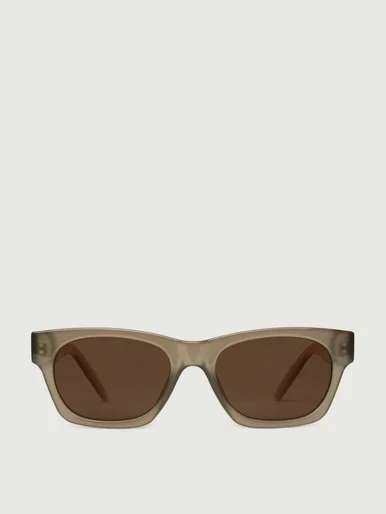 SUNNIES STUDIOS Kính Mát Gọng Chữ Nhật Wolf Milky Gray Brown Hickory