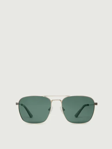 SUNNIES STUDIOS Kính Mát Gọng Phi Công Val White Gold Pond Polarized