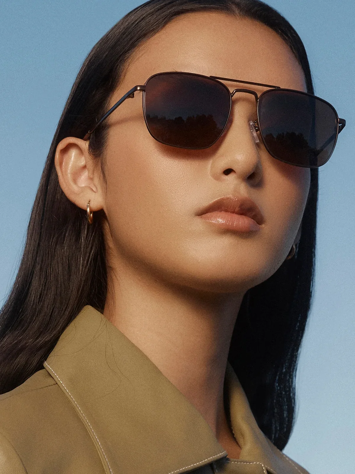 SUNNIES STUDIOS Kính Mát Gọng Phi Công Val Bronze Hickory