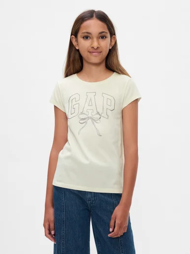 GAP Áo Thun Tay Ngắn Bé Gái - Logo