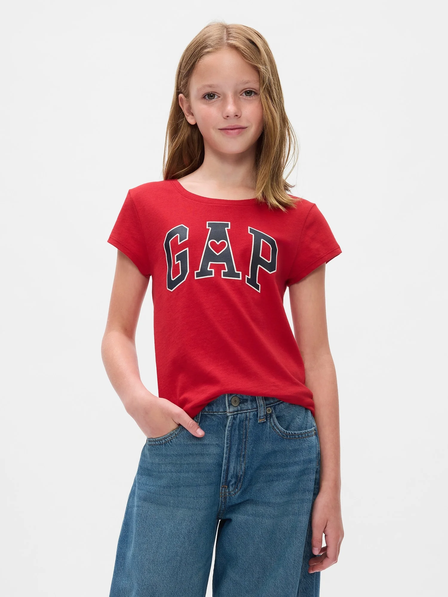 GAP Áo Thun Tay Ngắn Bé Gái - Logo