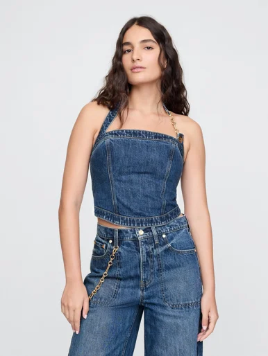 GAP Áo Kiểu Nữ - Denim